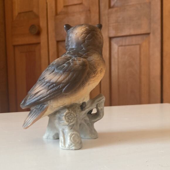 Vintage Porcelain Owl on Branch Figurine - Picture 4 of 13